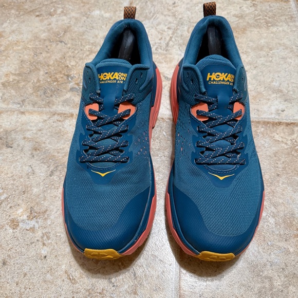 Hoka One One Challenger ATR 6 GTX Womens 11B Trail Running Shoes Blue/Orange - Picture 4 of 11